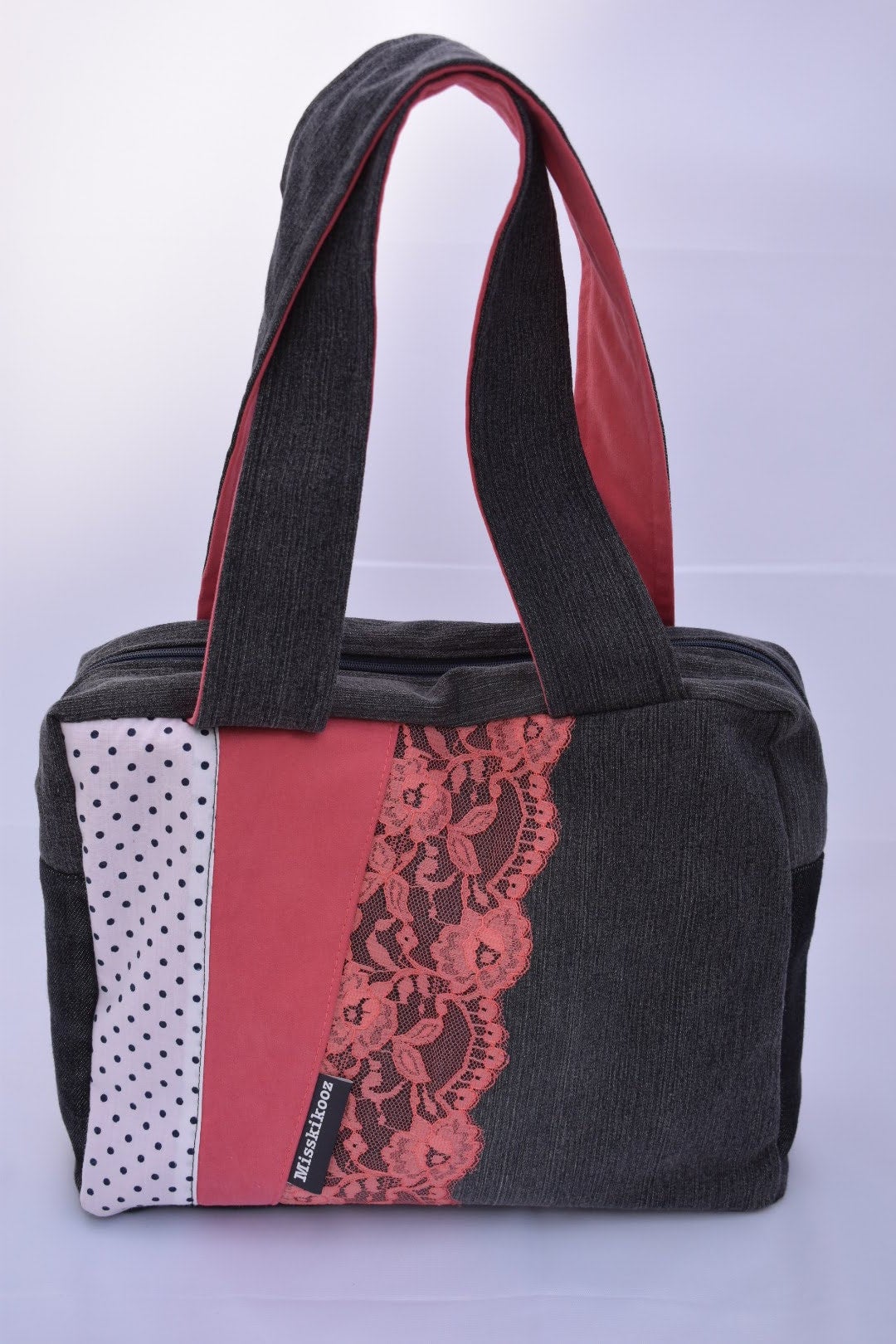 Sac à main Rose dentelle